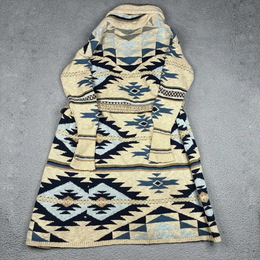 Faherty x B.Yellowtail Organic Cotton Belted Duster Cardigan Woman’s XL NWT - Picture 6 of 8